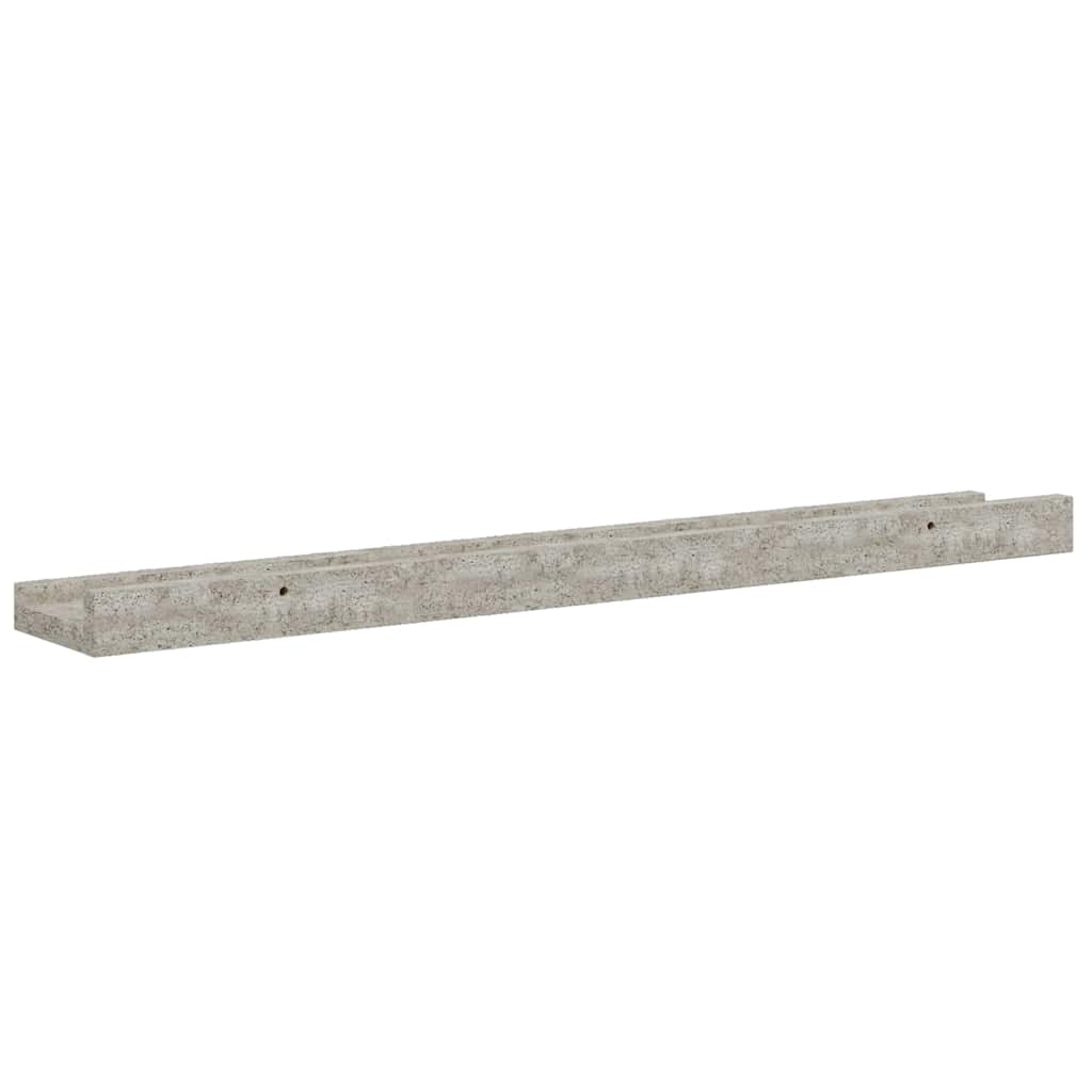 væghylder 4 stk. 60x9x3 cm betongrå
