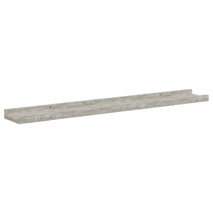 væghylder 4 stk. 80x9x3 cm betongrå