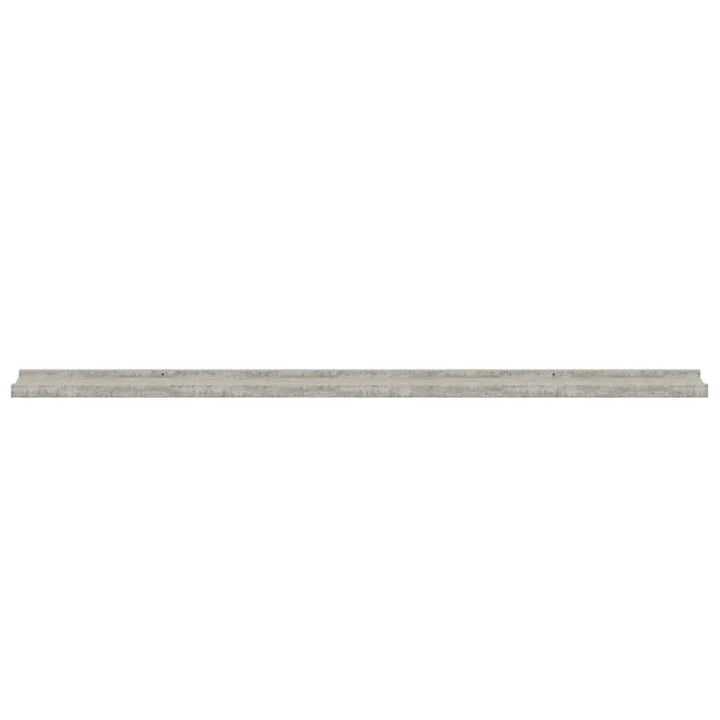 væghylder 4 stk. 115x9x3 cm betongrå