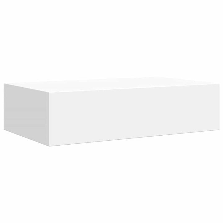 væghylder med skuffer 2 stk. 40x23,5x10 cm MDF hvid