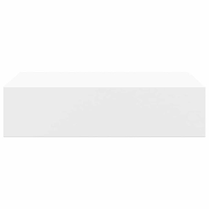 væghylder med skuffer 2 stk. 40x23,5x10 cm MDF hvid