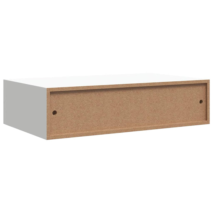 væghylder med skuffer 2 stk. 40x23,5x10 cm MDF hvid