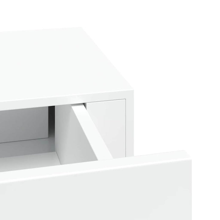 væghylder med skuffer 2 stk. 40x23,5x10 cm MDF hvid