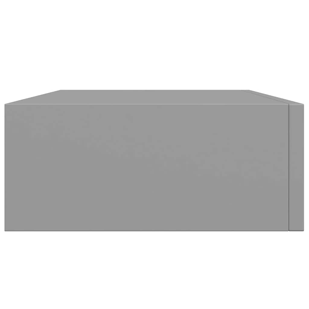 væghylde med skuffe 40x23,5x10 cm MDF grå