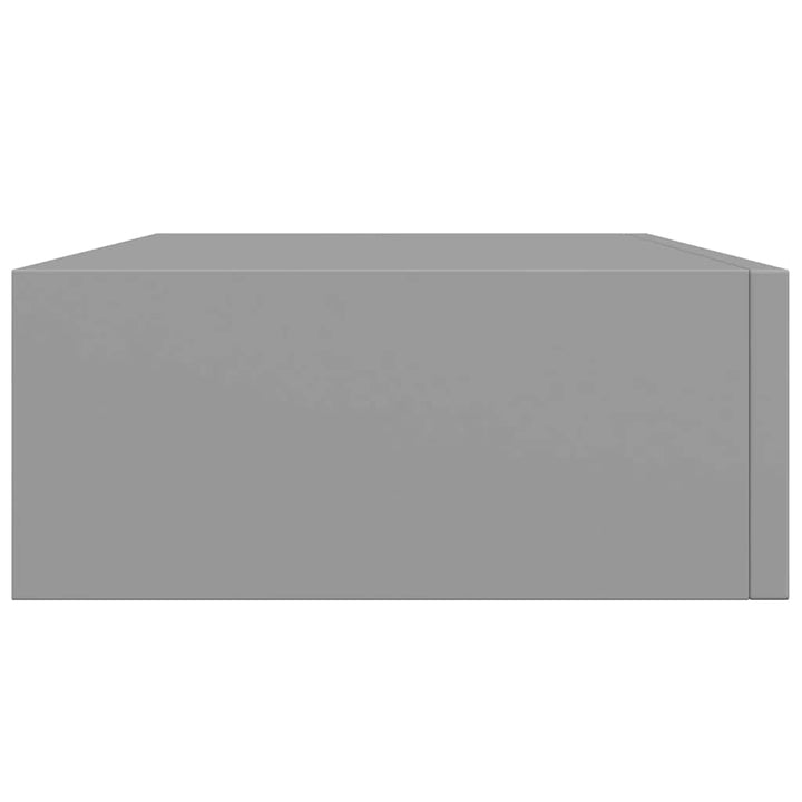 væghylde med skuffe 40x23,5x10 cm MDF grå