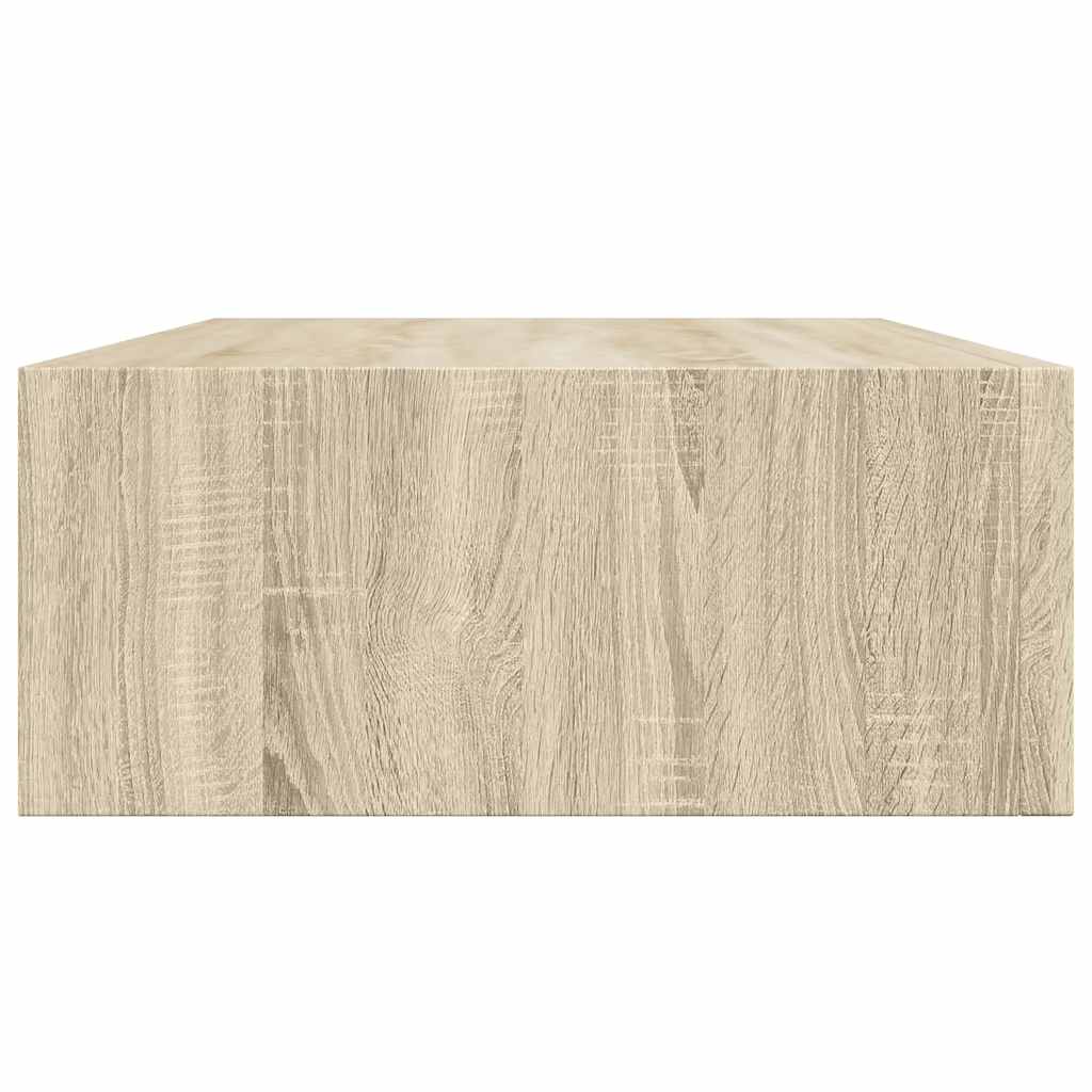 væghylde med skuffe 40x23,5x10 cm MDF egetræsfarvet