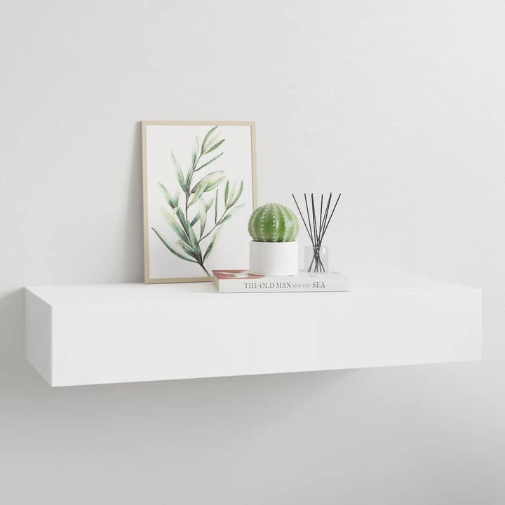 væghylde med skuffe 60x23,5x10 cm MDF hvid