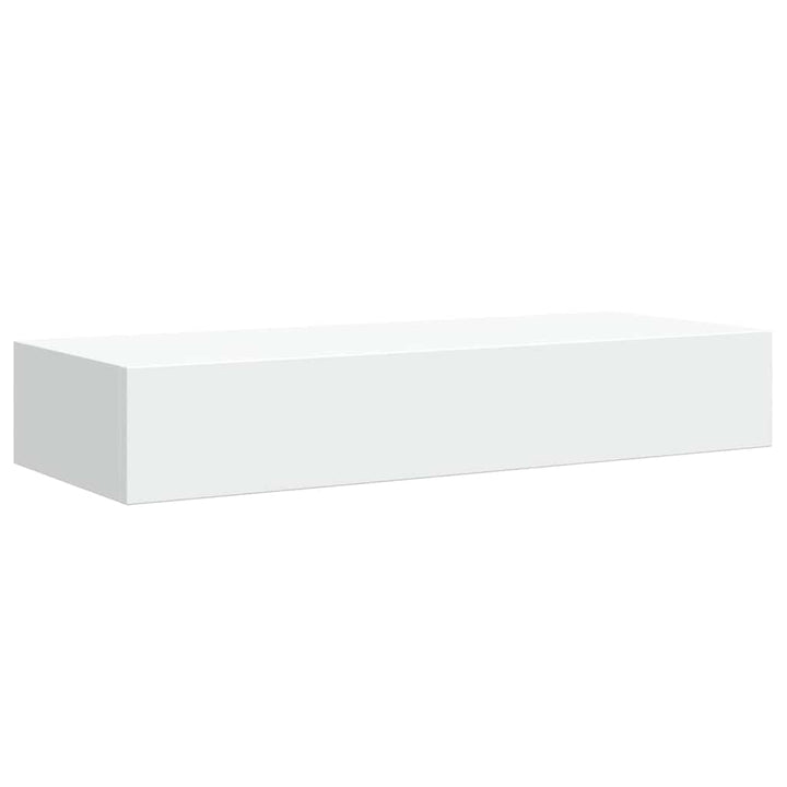 væghylder med skuffer 2 stk. 60x23,5x10 cm MDF hvid