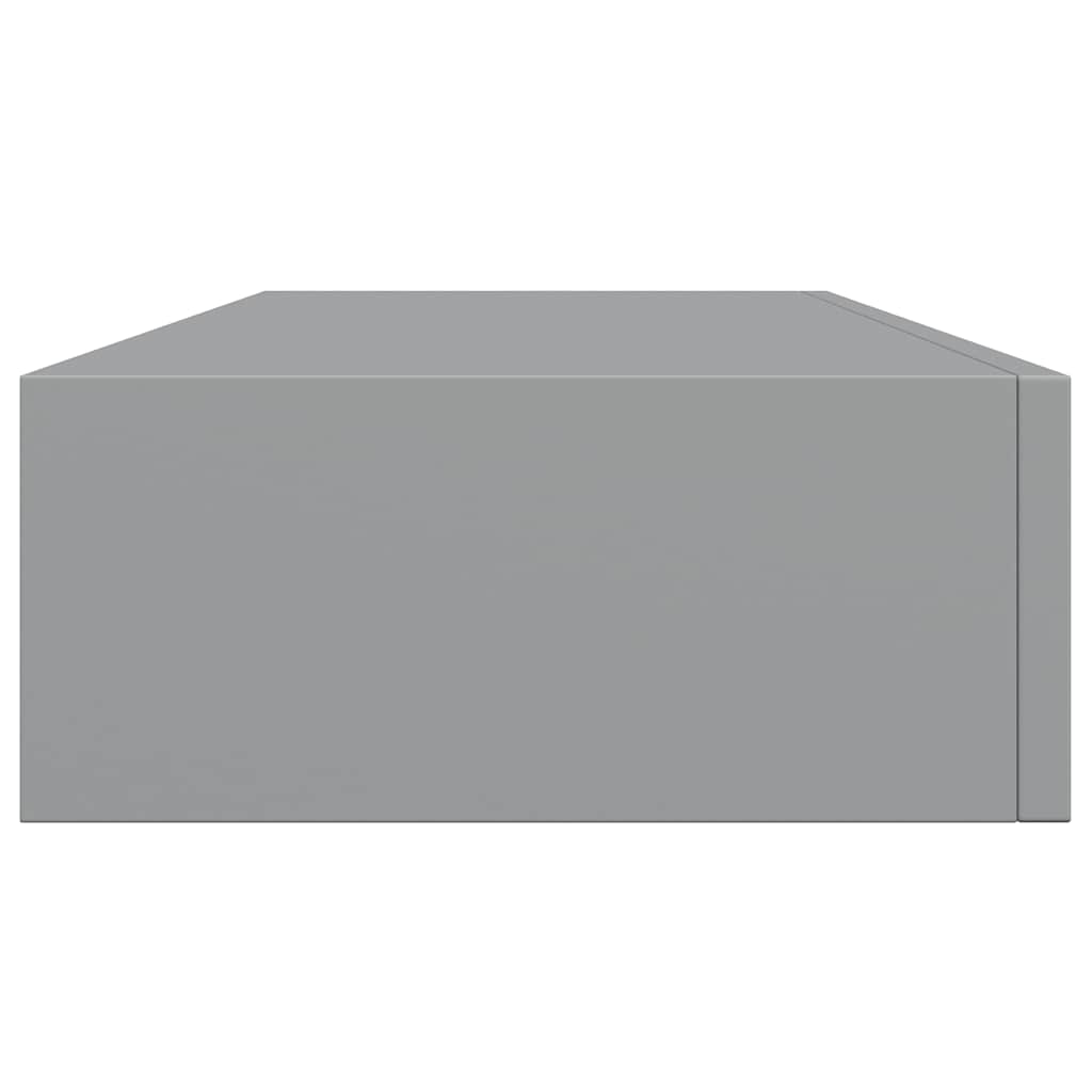væghylde med skuffe 60x23,5x10 cm MDF grå
