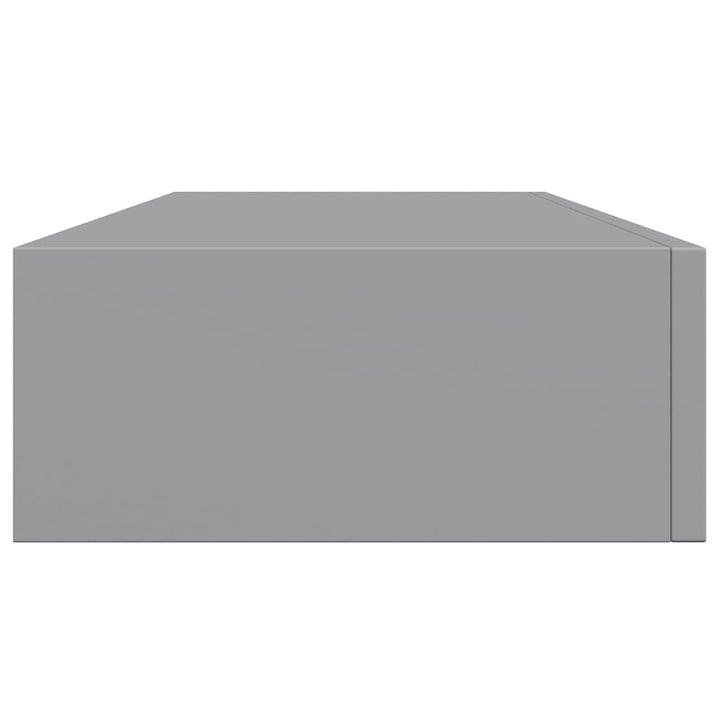 væghylde med skuffe 60x23,5x10 cm MDF grå