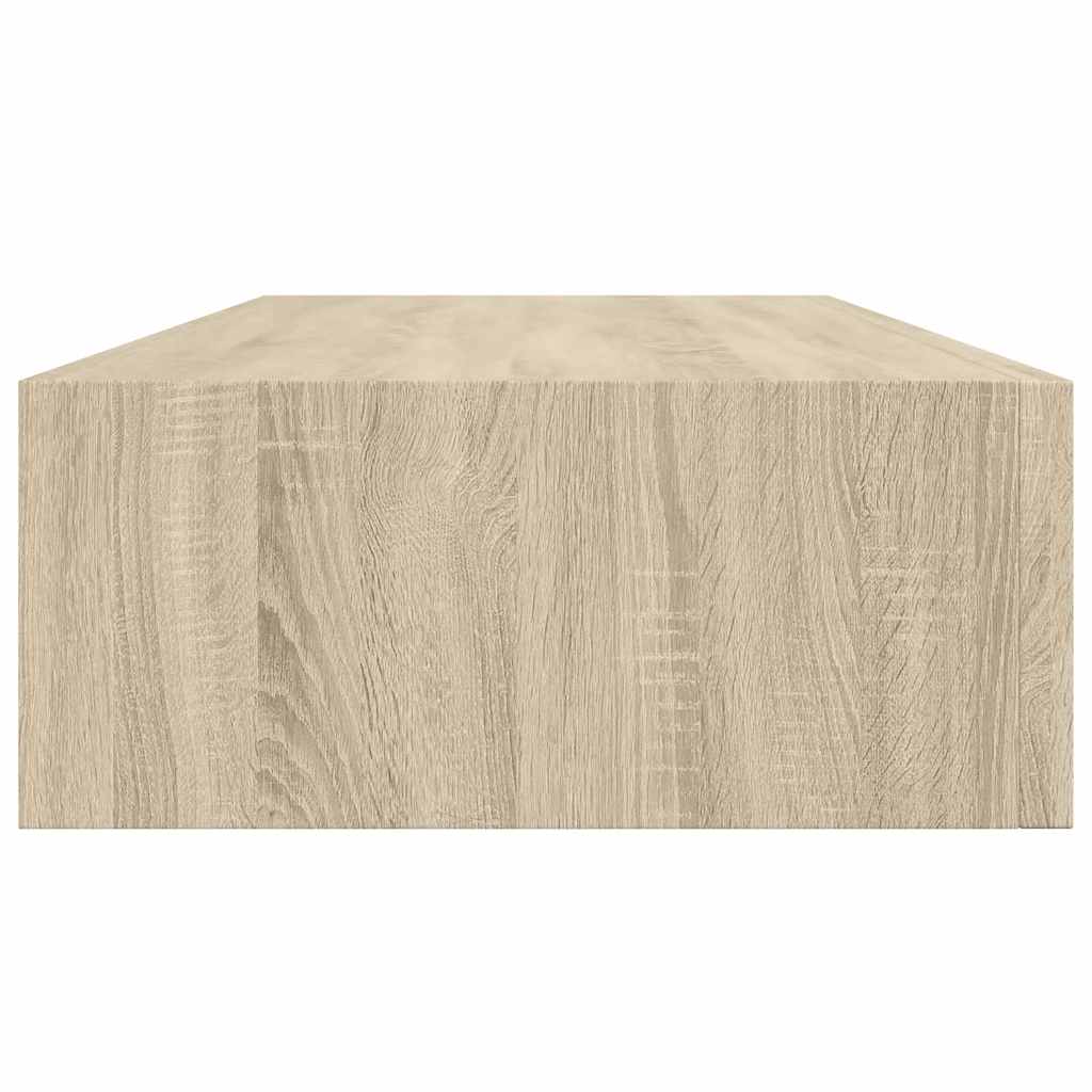 væghylde med skuffe 60x23,5x10 cm MDF egetræsfarvet