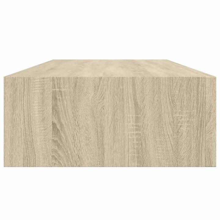 væghylde med skuffe 60x23,5x10 cm MDF egetræsfarvet