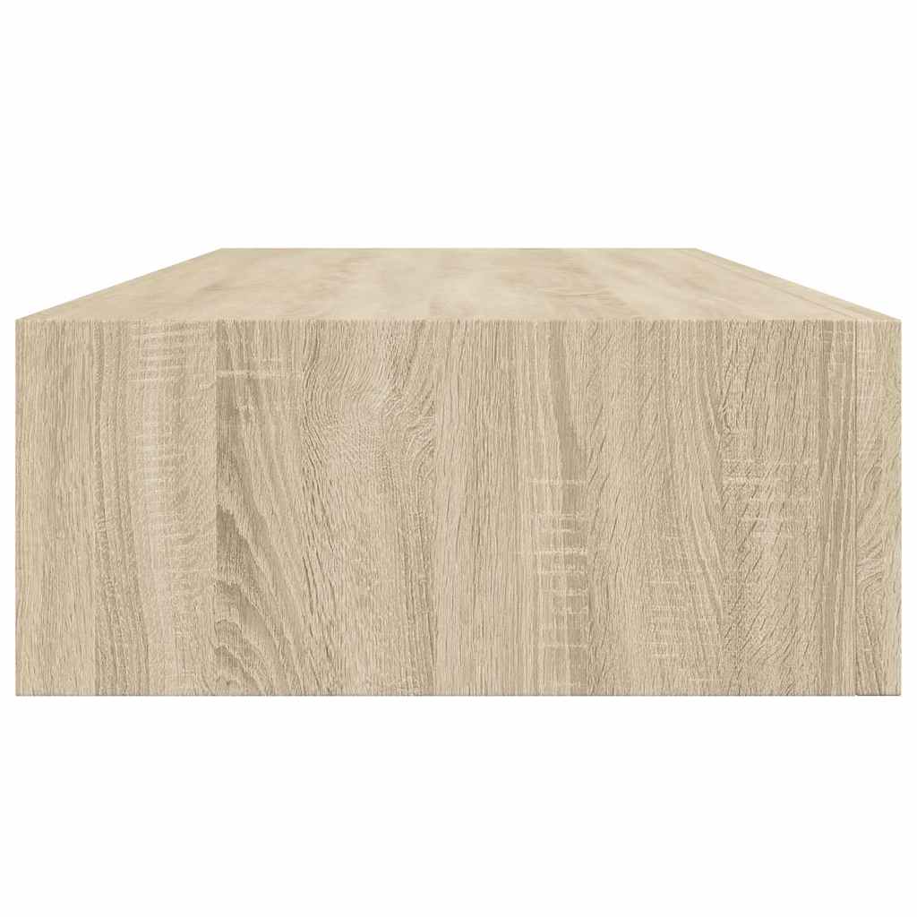 væghylde med skuffe 60x23,5x10 cm MDF egetræsfarvet