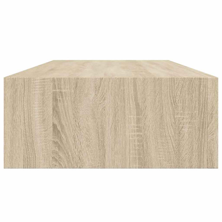væghylde med skuffe 60x23,5x10 cm MDF egetræsfarvet