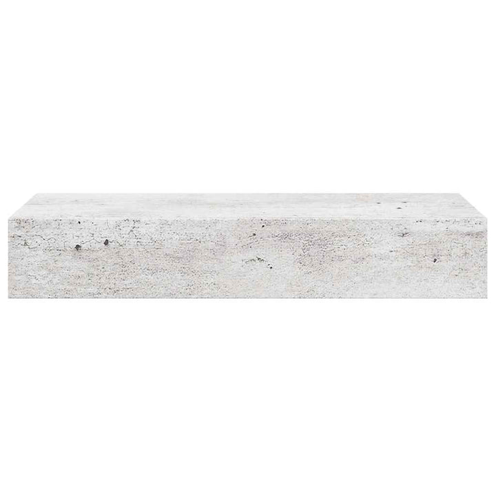 væghylde med skuffe 60x23,5x10 cm MDF betongrå