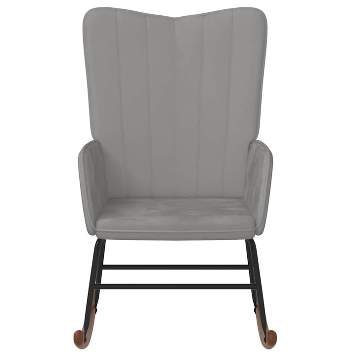 gyngestol fløjl lysegrå