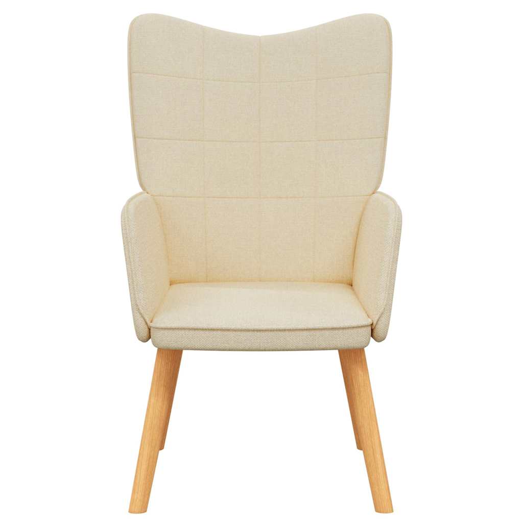 lænestol stof cremefarvet