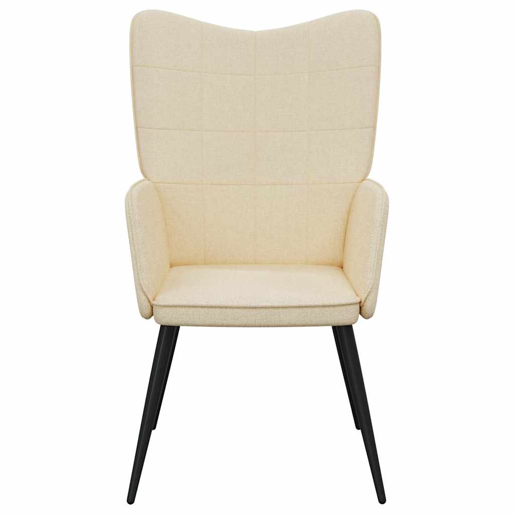 lænestol stof cremefarvet