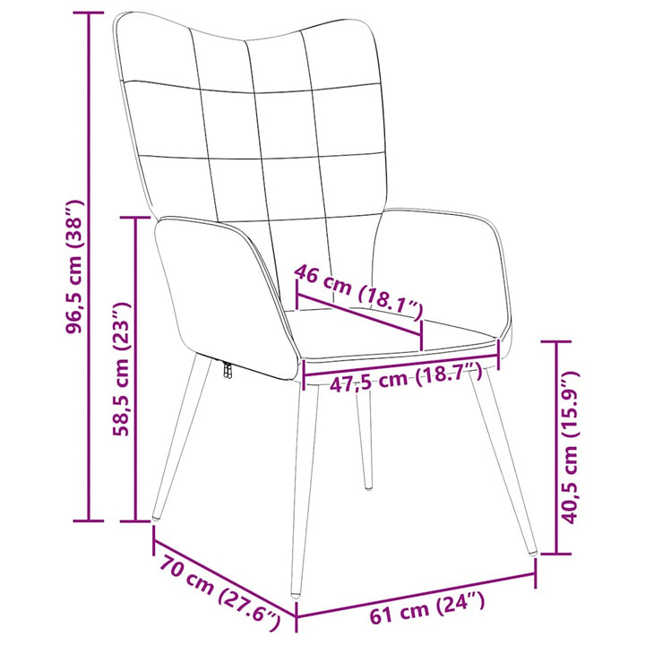 lænestol stof grøn