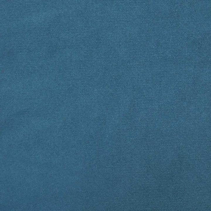 lænestol med fodskammel fløjl blå