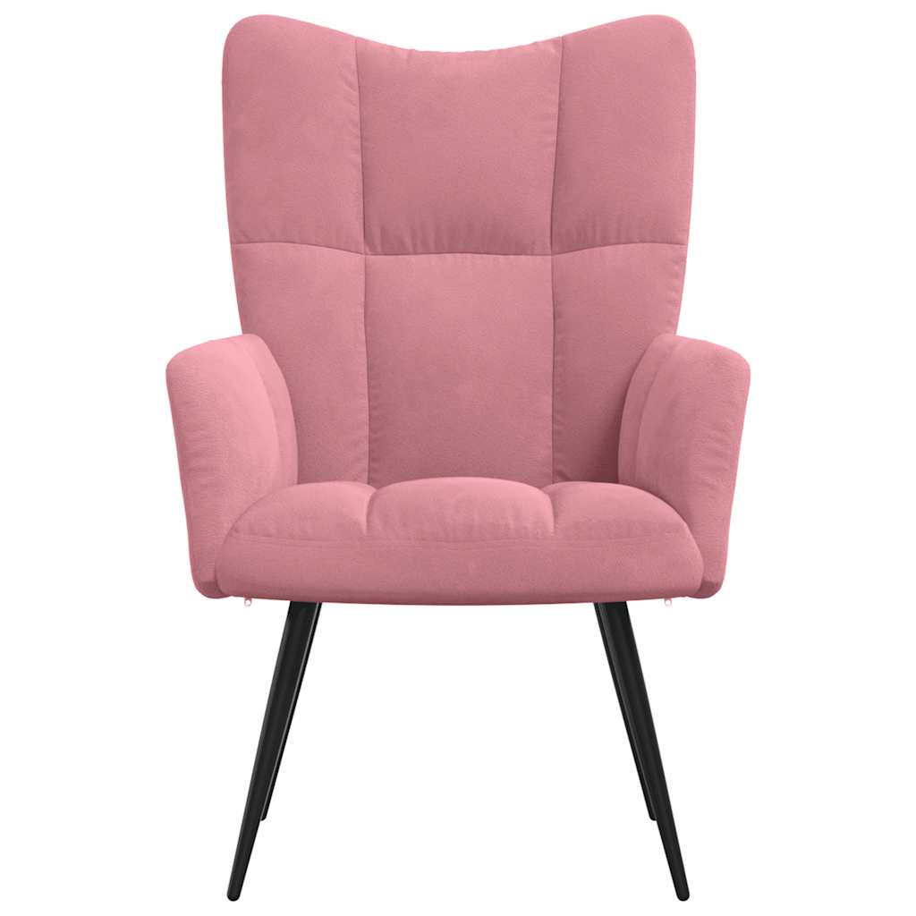 lænestol fløjl pink