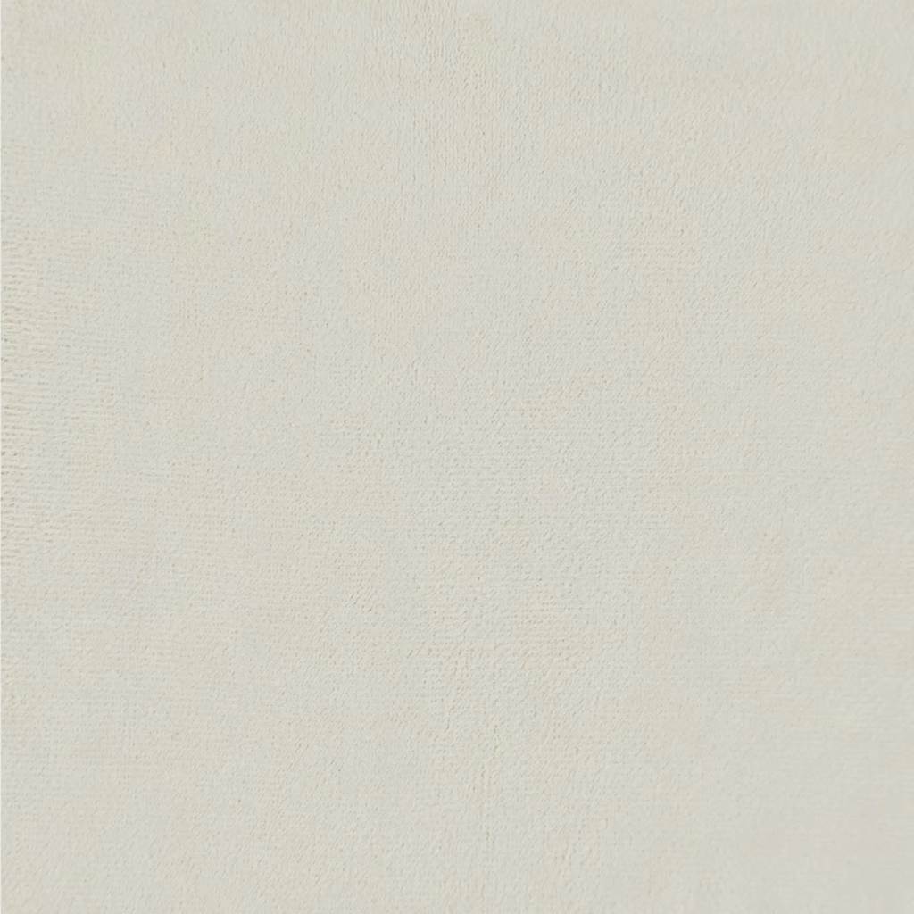 lænestol med fodskammel fløjl cremehvid