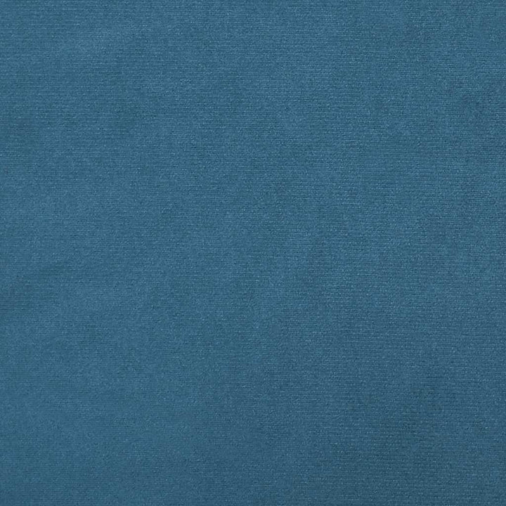 lænestol med fodskammel fløjl blå