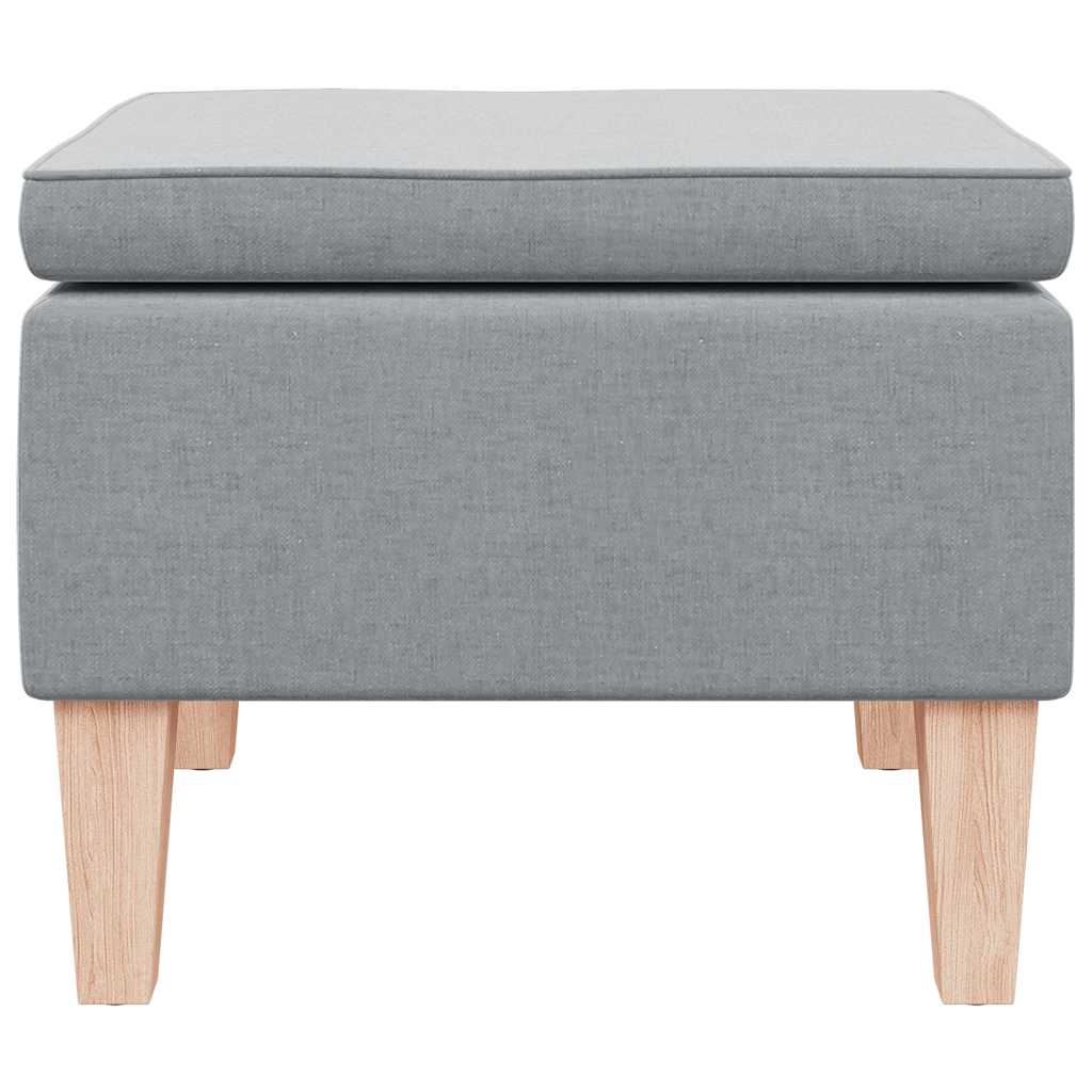 skammel med træben stof lysegrå