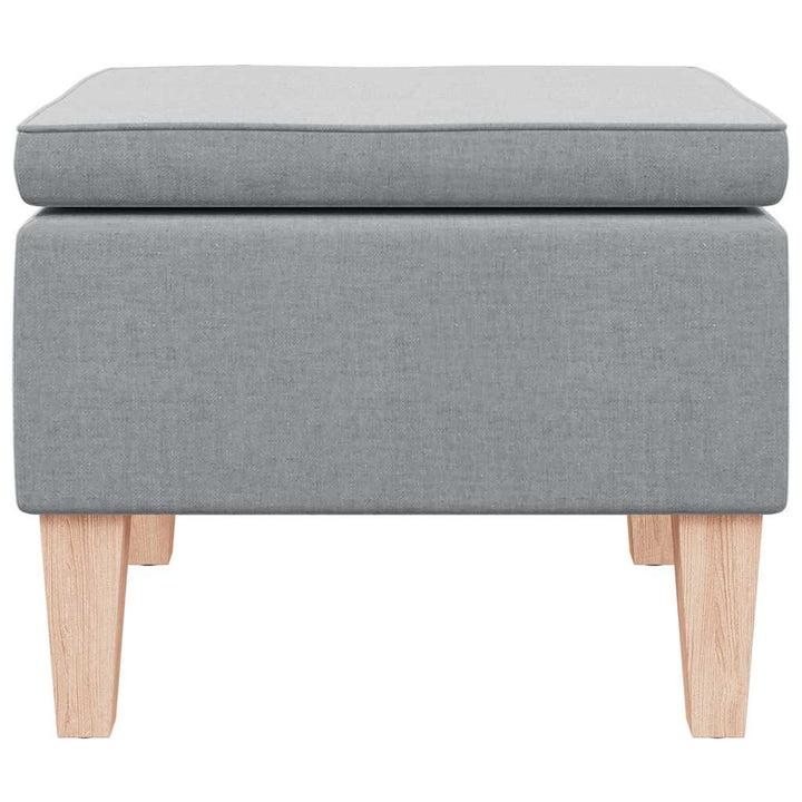 skammel med træben stof lysegrå