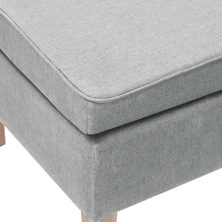 skammel med træben stof lysegrå