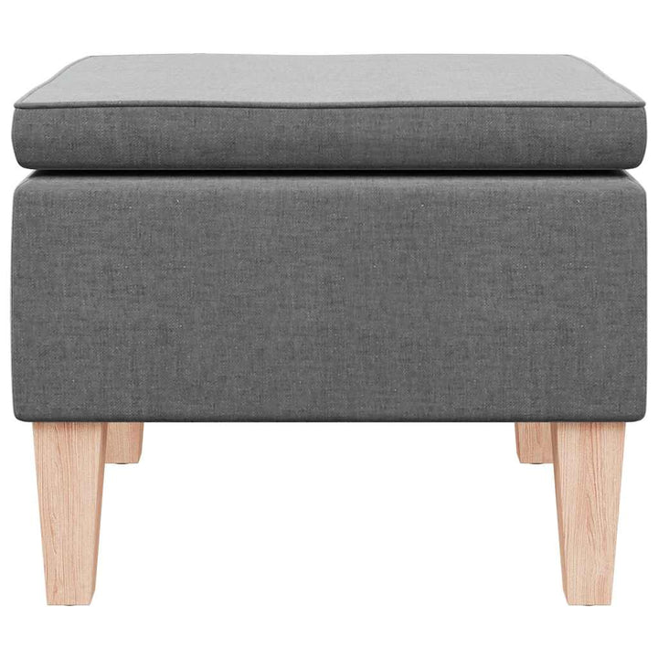 skammel med træben stof mørkegrå