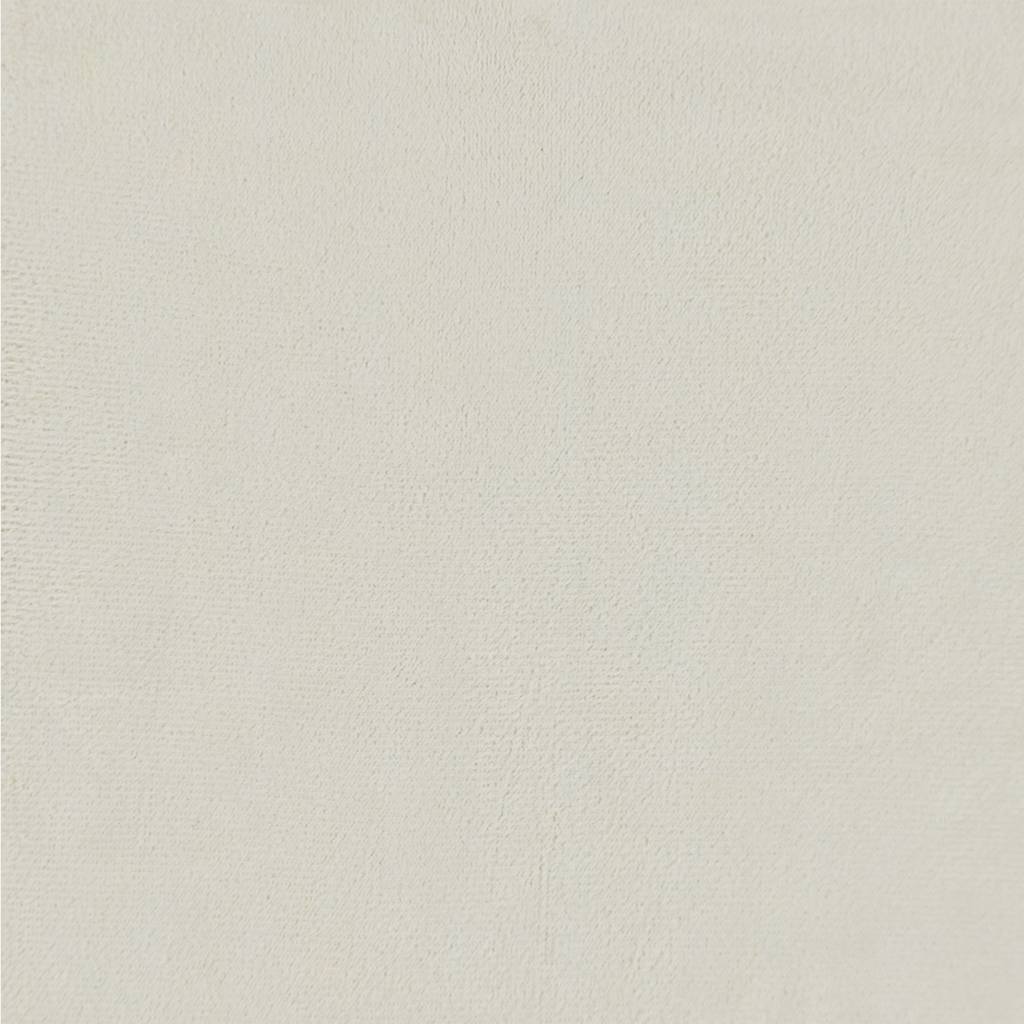 skammel med træben cremefarvet fløjl