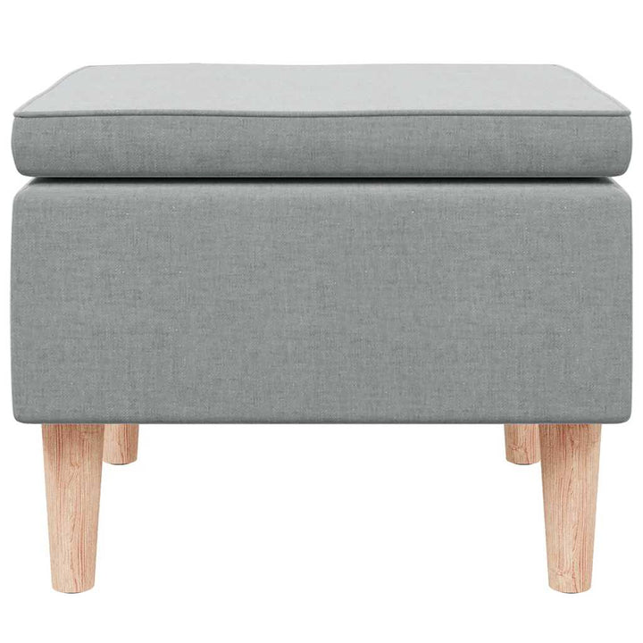 skammel med træben stof lysegrå