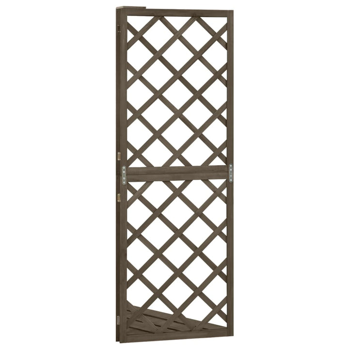 espalier til hjørne 50x50x145 cm massivt grantræ grå