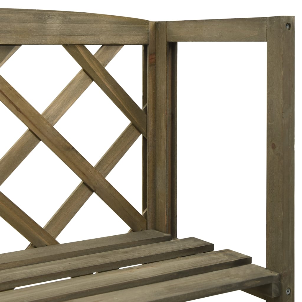 espalier med hylder 55x30x140 cm massivt grantræ grå
