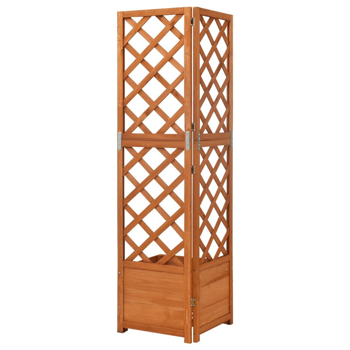 espalier med plantekasse til hjørne 40x40x150 cm fyrretræ