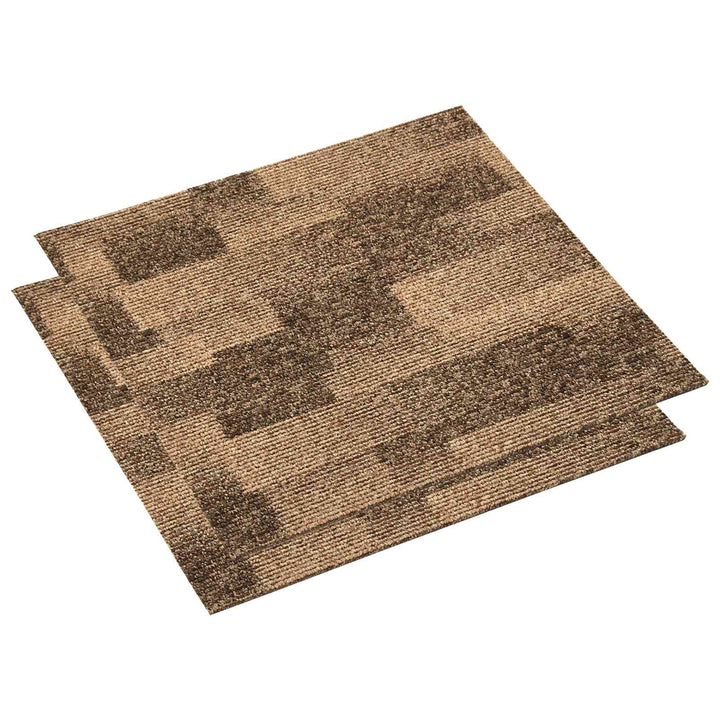 Gulvtæppe 20 pcs Brun 50 x 50 cm PP