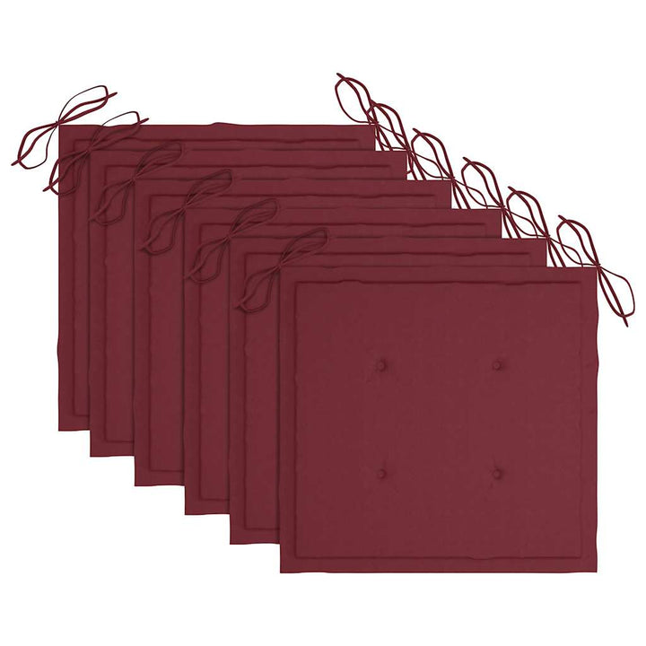foldbare havestole 6 stk. med hynder massivt teaktræ
