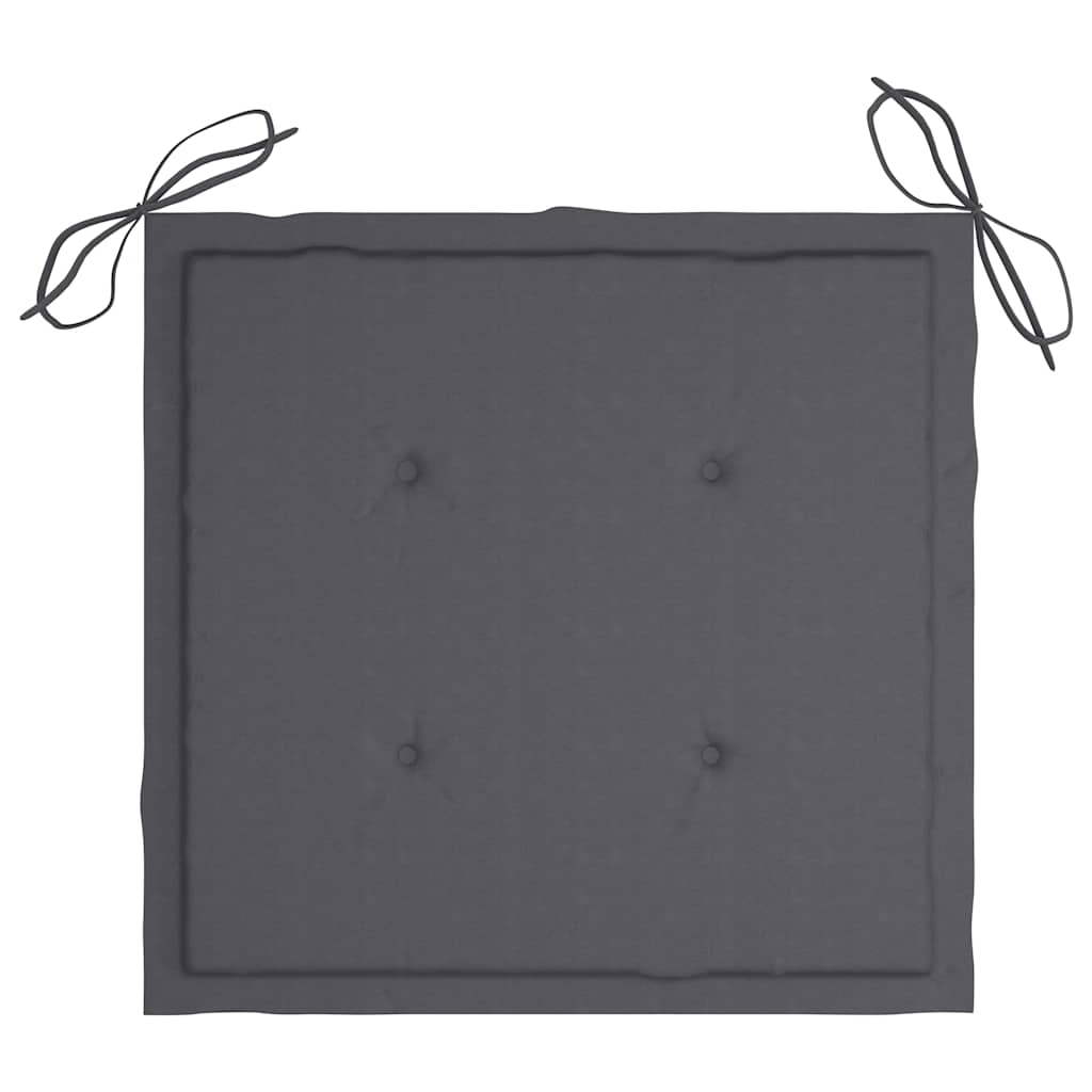 foldbare havestole 8 stk. med hynder massivt teaktræ