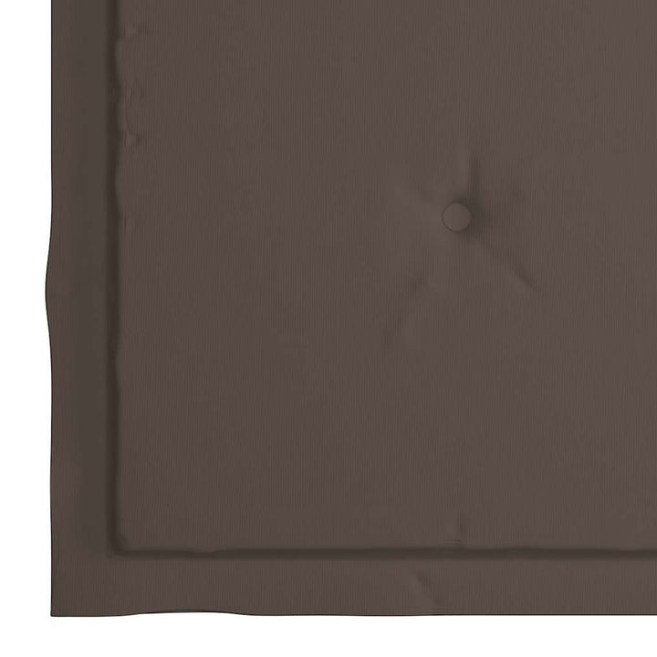 Klapstole med taupe hynder 8 stk. massivt teaktræ