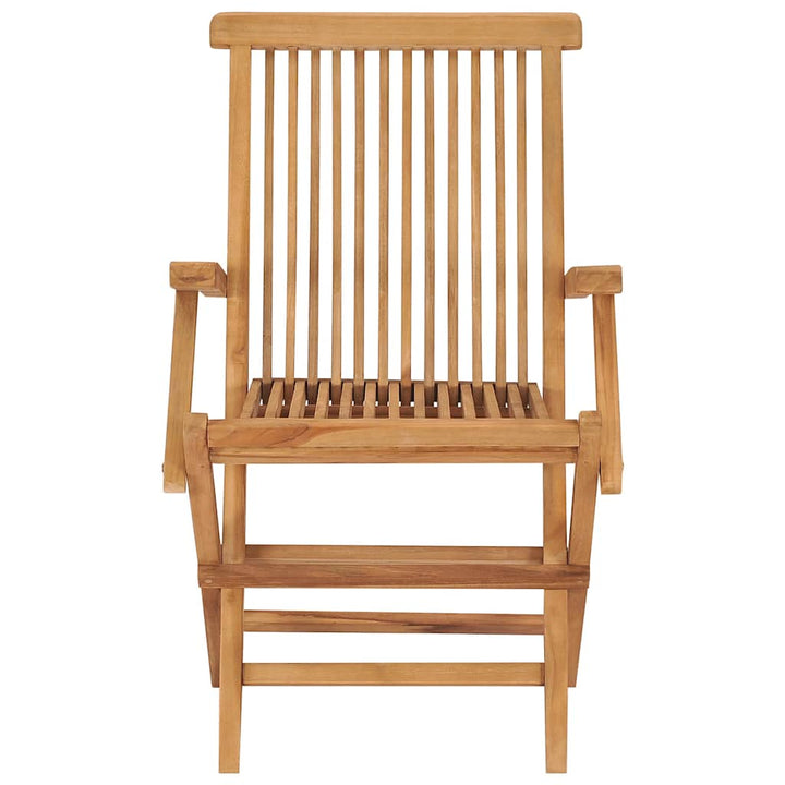 havestole med sorte hynder 8 stk. massivt teaktræ