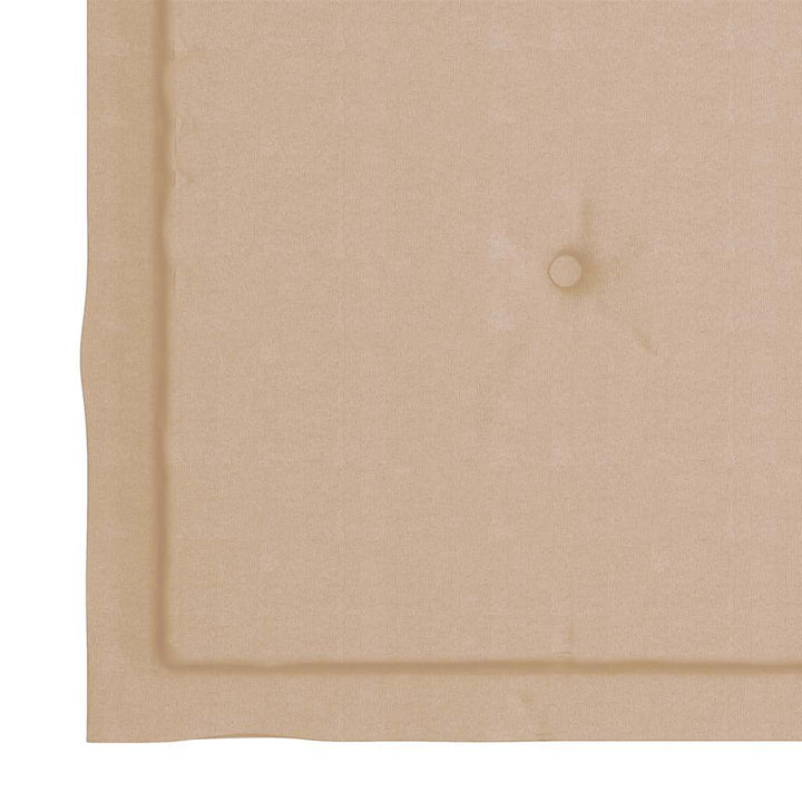 Klapstole med beige hynder 8 stk. massivt teaktræ