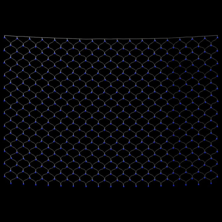 lysnet 3x3 m 306 LED'er inde/ude blåt lys