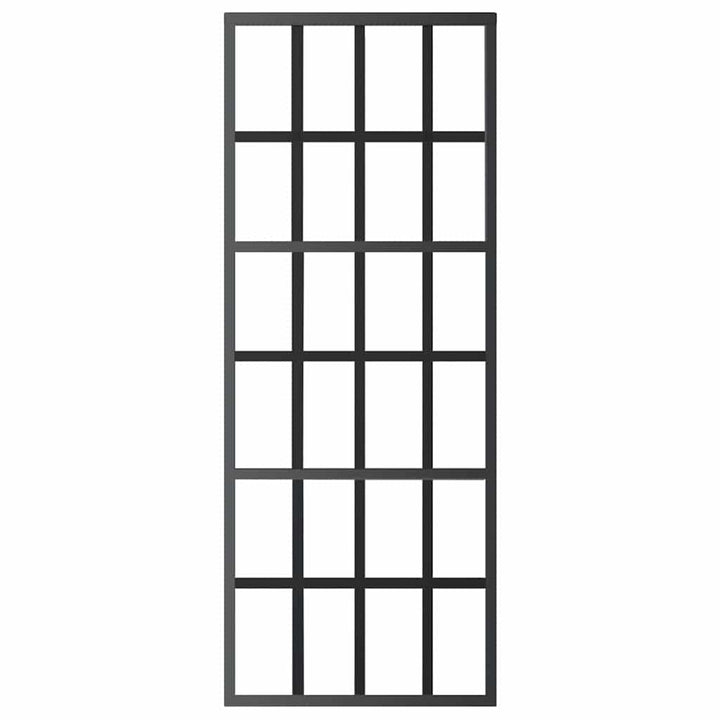 skydedør sikkerhedsglas og aluminium 76x205 cm sort