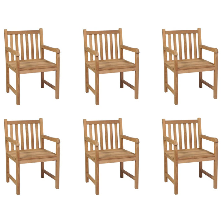 havestole 6 stk. massivt teaktræ