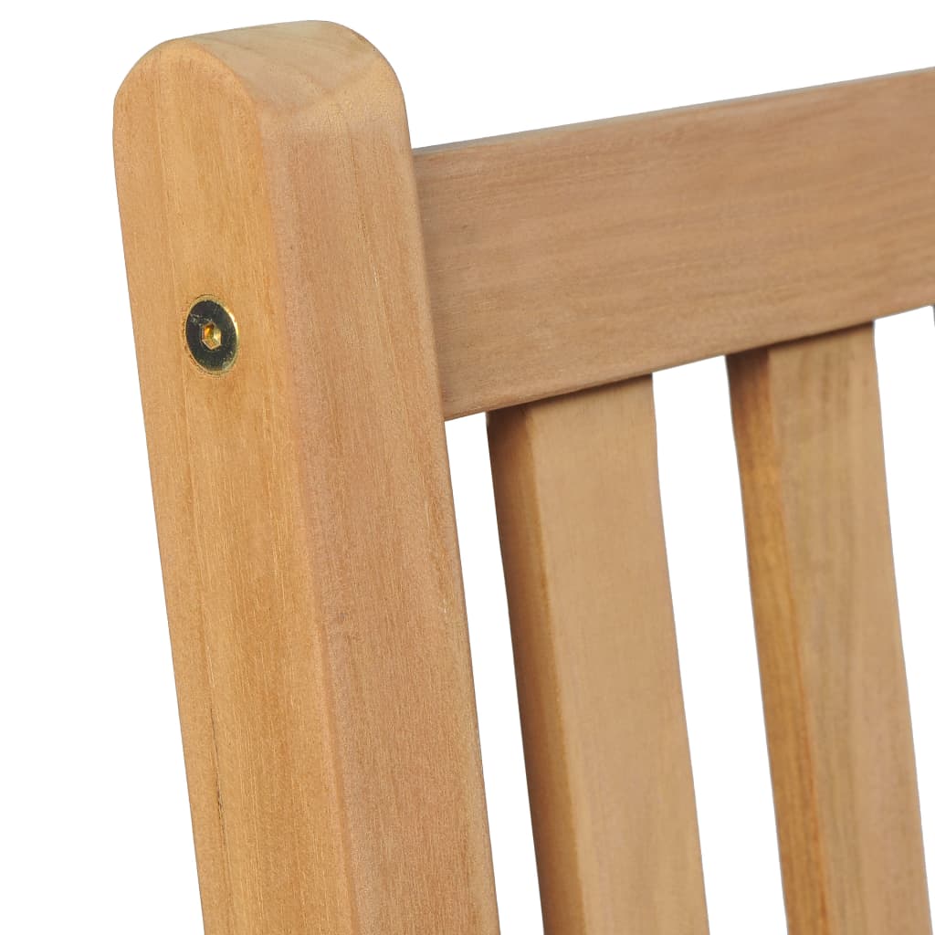 havestole 8 stk. med grønne hynder massivt teaktræ