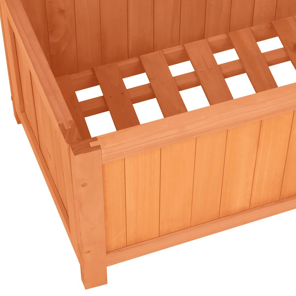 plantekasse med espalier 70x30x135 cm massivt fyrretræ brun