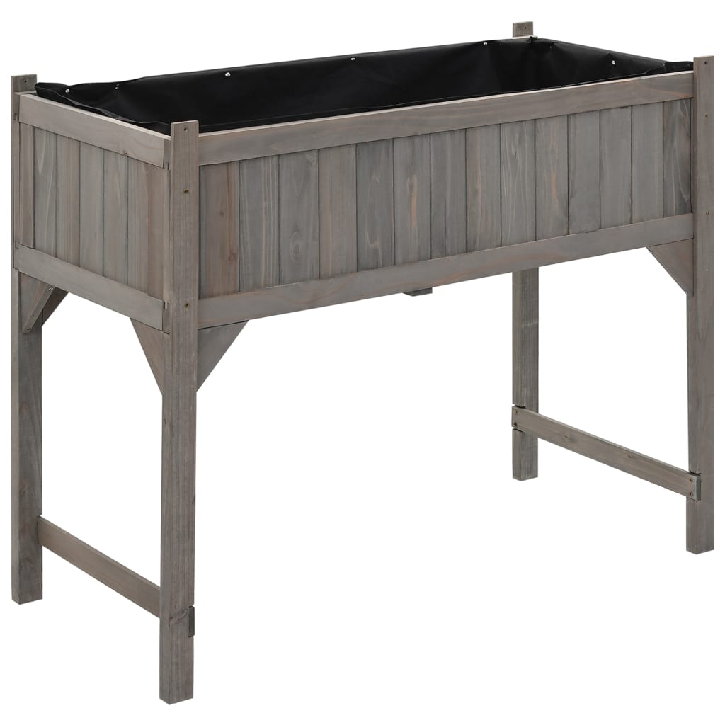 højbed med drivhus 110x54x120 cm massivt grantræ