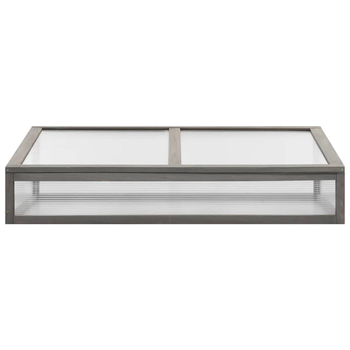 højbed med drivhus 110x54x120 cm massivt grantræ