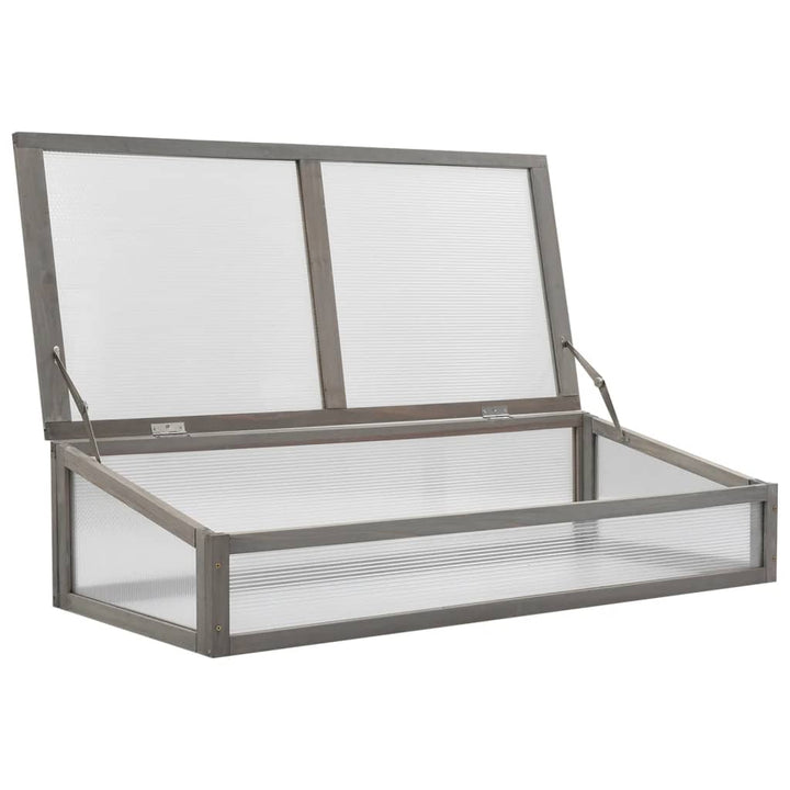 højbed med drivhus 110x54x120 cm massivt grantræ
